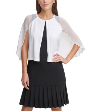 Dkny Chiffon Cape-Sleeve Cardigan