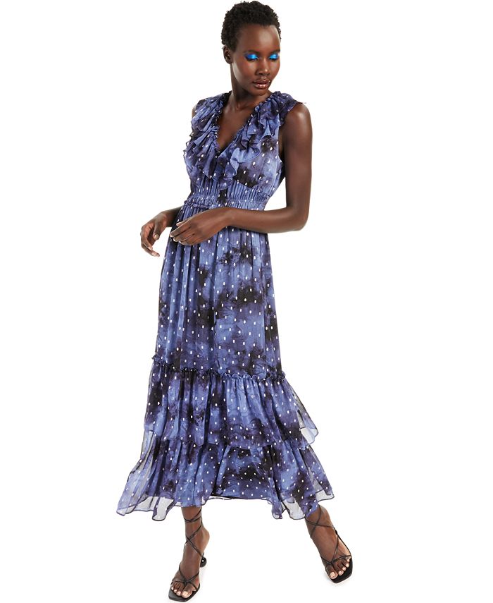 INC International Concepts Petite Ruffled Maxi Dress, Created for Macy ...