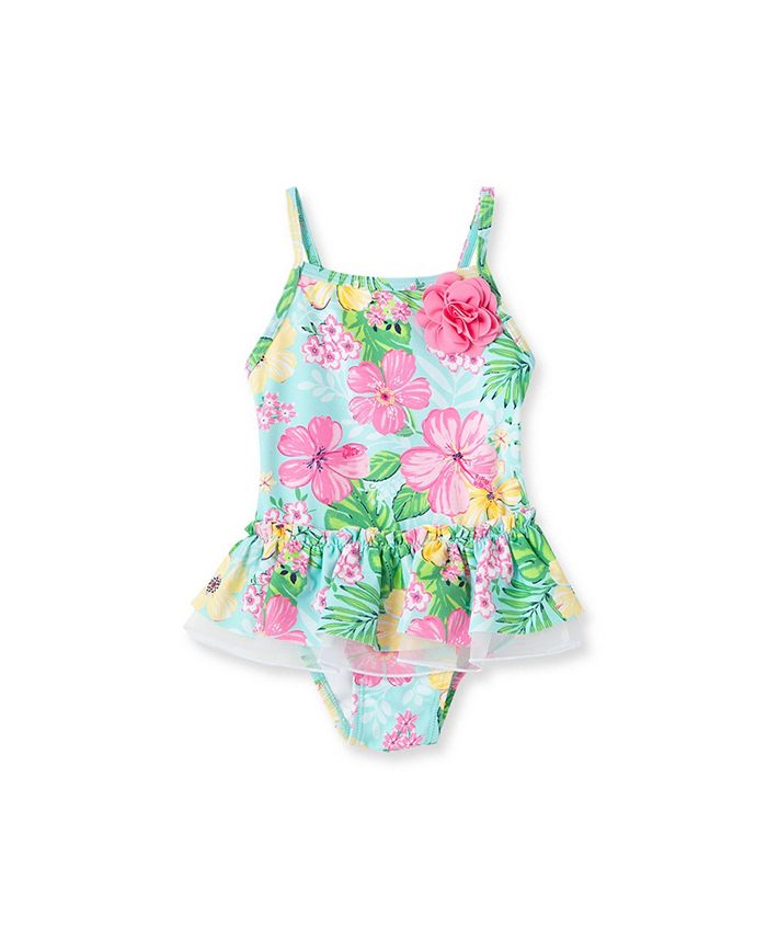 Little Me Baby Girls Tropical Swimsuit - Macy's