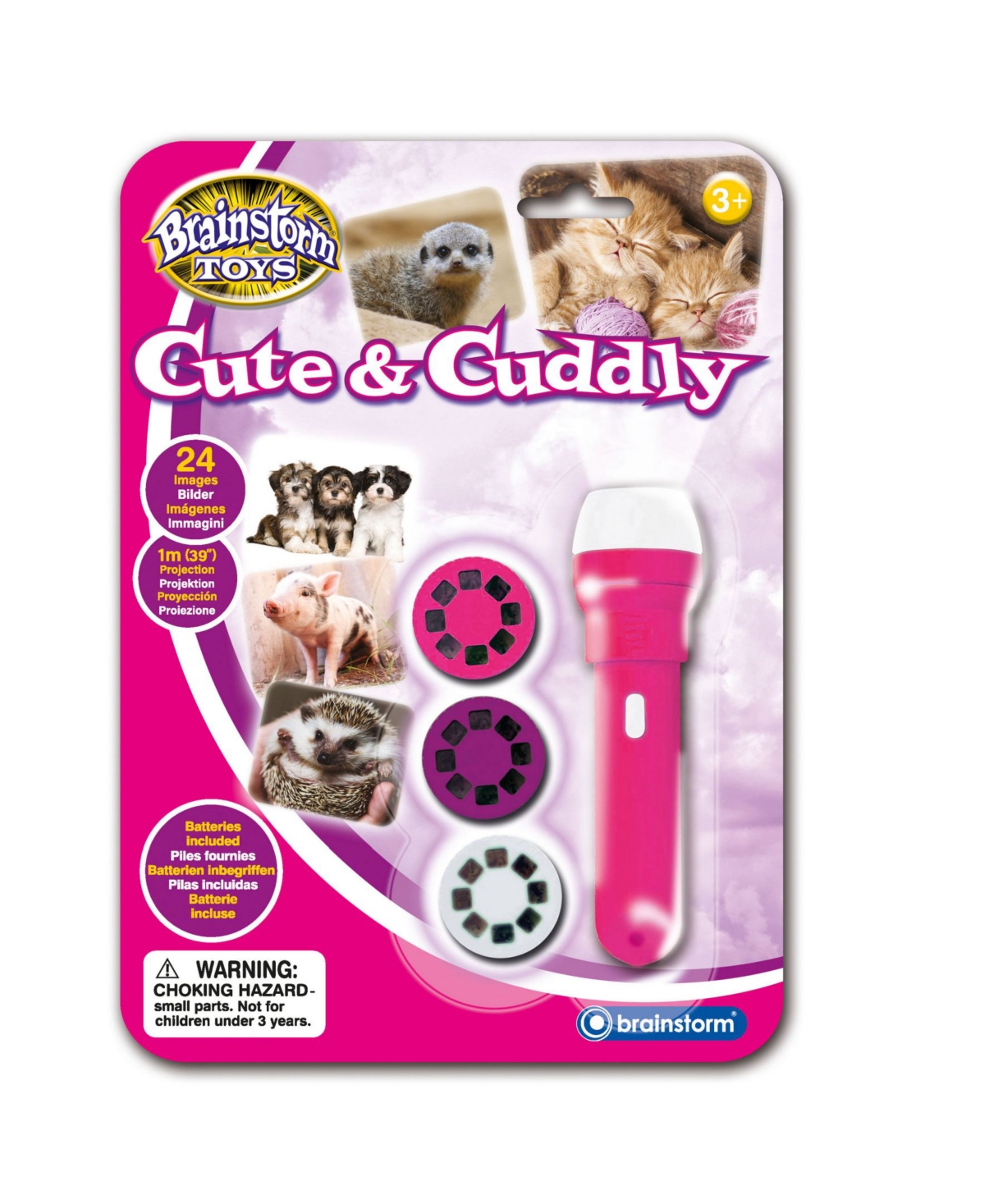 Redbox Brainstorm Toys Cute And Cuddly Flashlight And Projector With 24 Images In Multi