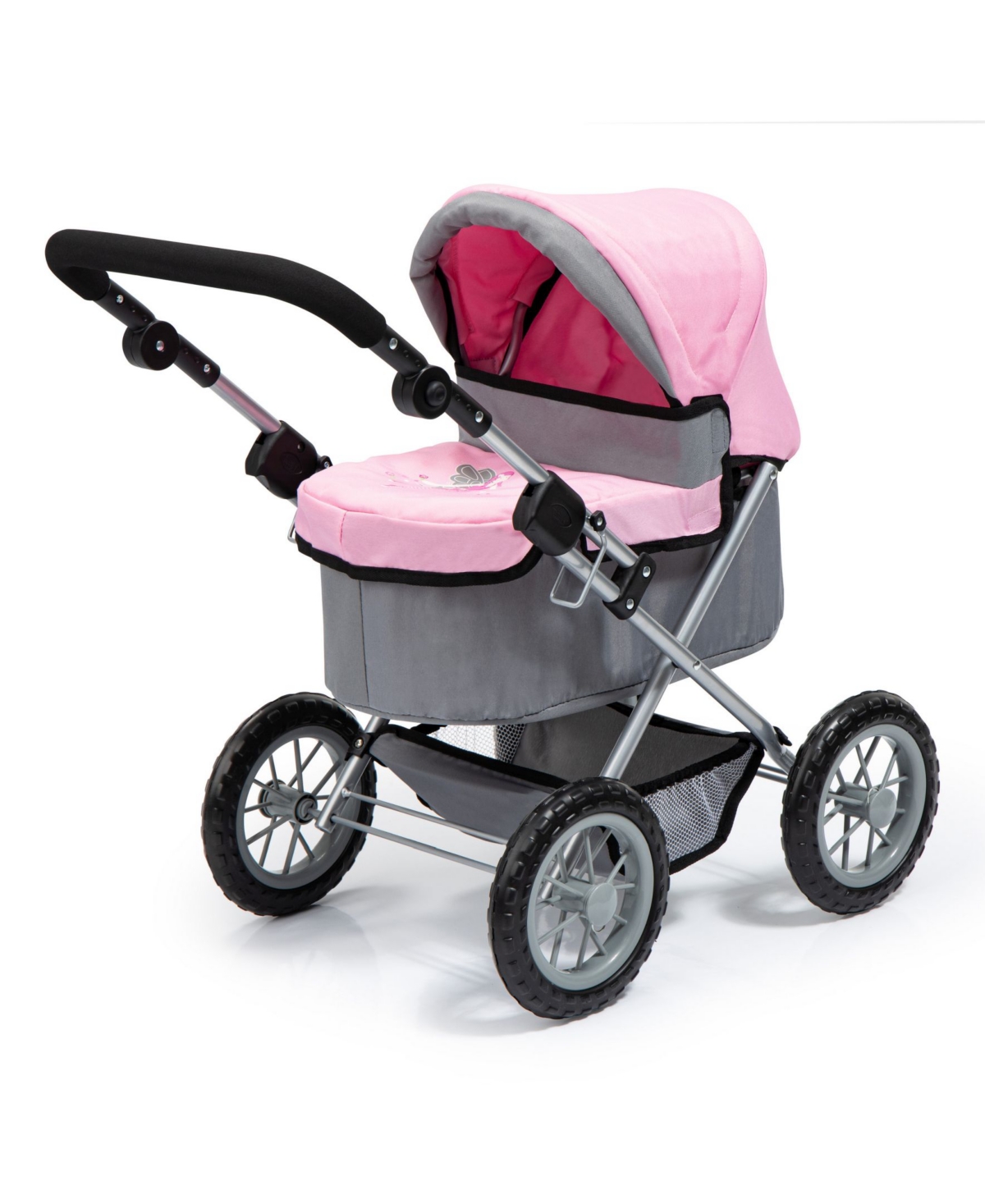 Redbox Trendy Pram Stroller For Toy Baby Dolls In Gray,pink