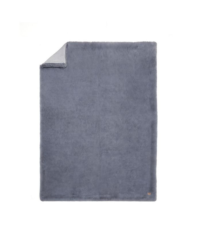UGG® Euphoria Plush Reversible Faux Fur Throw, 50" x 70" Macy's