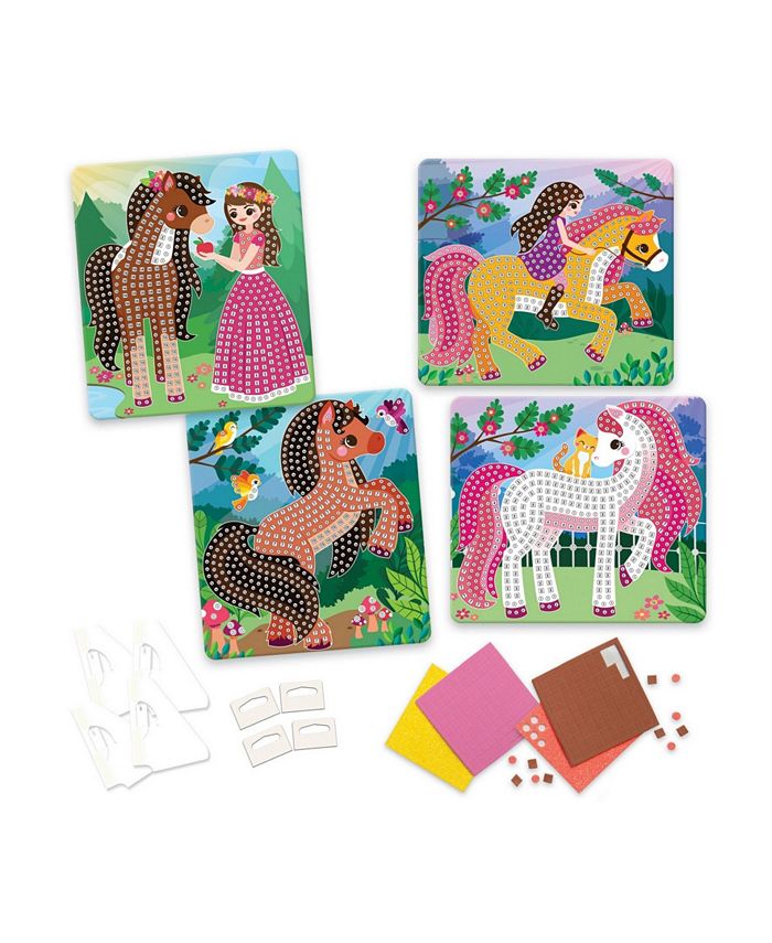 Style Me Up! Sticky Mosaics Horses Design Mosaic Craft by Numbers Kit