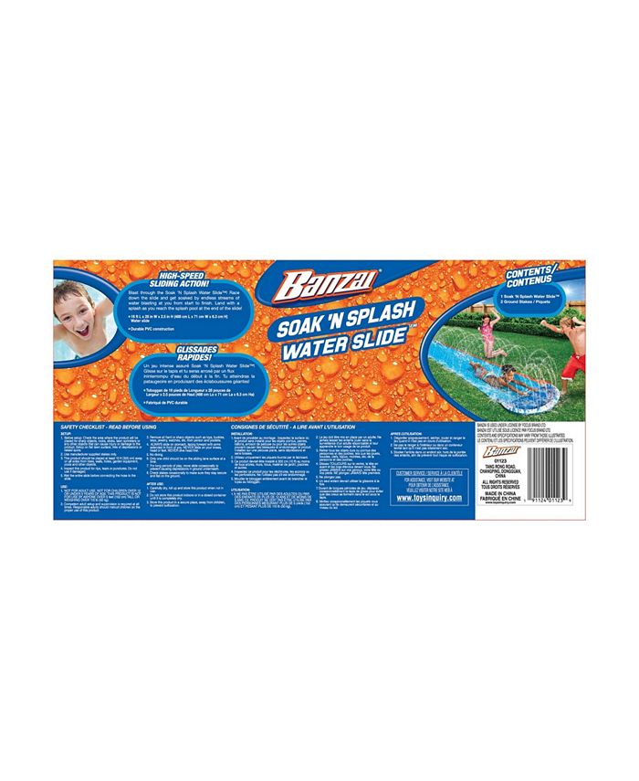 Banzai Soak N Splash Water Slide Macy's