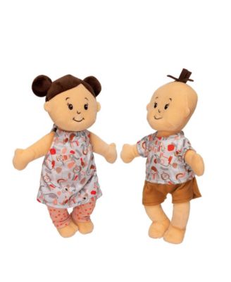 Manhattan Toy Company Wee Baby Stella Peach 12" Soft Toy Baby Twin Dolls