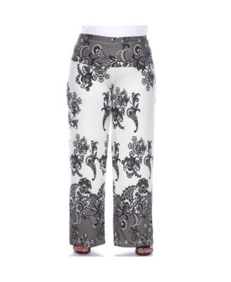 Plus Size Floral Paisley Printed Palazzo Pants