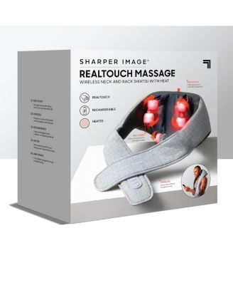 Realtouch Shiatsu Massager, Warming Heat Soothes Sore Muscles, Nodes Feel Like Real Hands, Wireless & Rechargeable