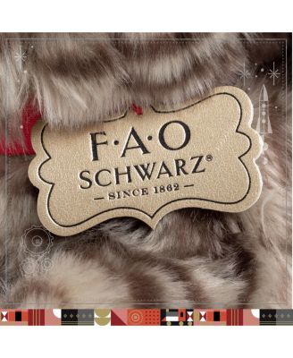 FAO Schwarz Toy Plush Realistic Tabby Cat