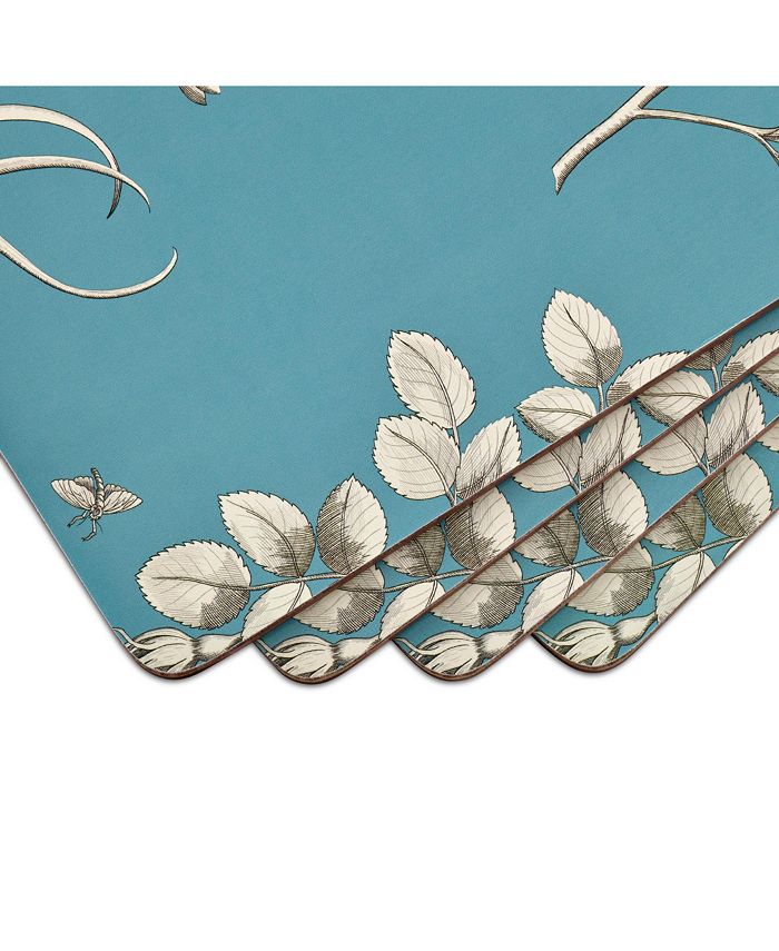 Pimpernel Etchings & Roses Blue by Sanderson Placemats, Set of 4 Macy's