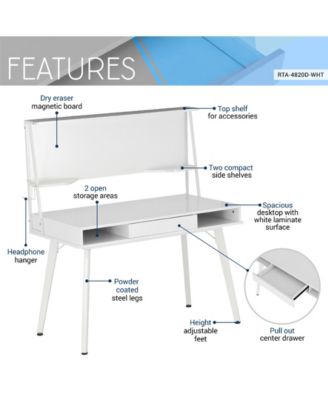 Computer Desk with Magnetic Board