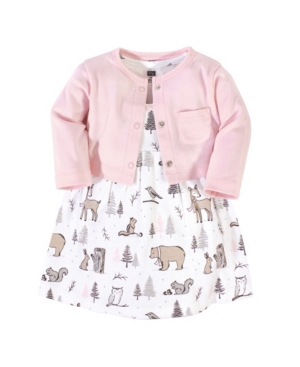 Hudson Baby Toddler Girl Dress and Cardigan Set