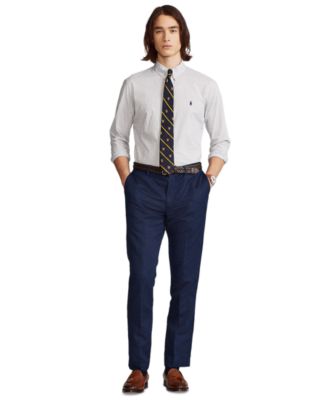 Tall Straight Fit Linen-Blend Pants 