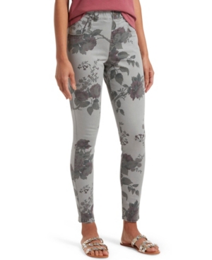 Hue Women's Faded Floral Ultra Soft Denim High Waist 7/8 Legging