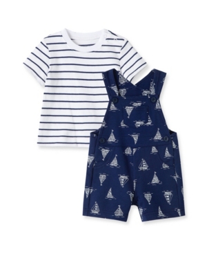 Little Me Baby Boys Nautical Shortall and T-shirt Set 2 Piece