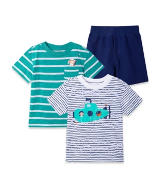 Little Me Baby Boys Submarine T-shirt and Shorts Play Set 3 Piece