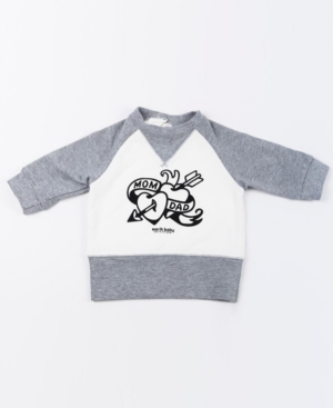 Earth Baby Outfitters Baby Boys And Girls Organic Cotton Tattoo Sweatshirt In Gray