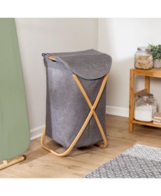 Honey Can Do - Bamboo & Canvas Hamper