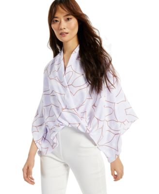 Alfani - Printed Draped Top