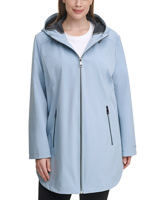 Calvin Klein Plus Size Hooded Raincoat & Reviews - Coats & Jackets 