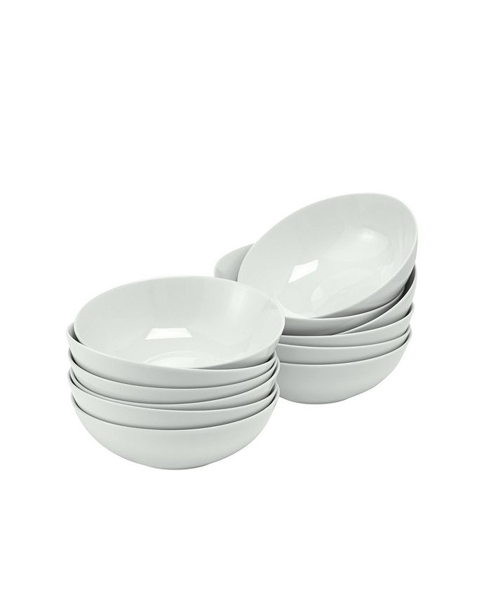 Over and Back - Simply White Coupe Soup Bowls, Set of 12
