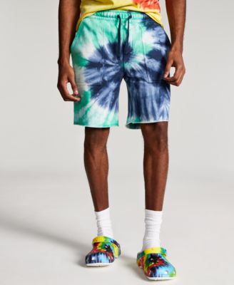 Sun + Stone - Men's Tie-Dyed Fleece Drawstring Shorts