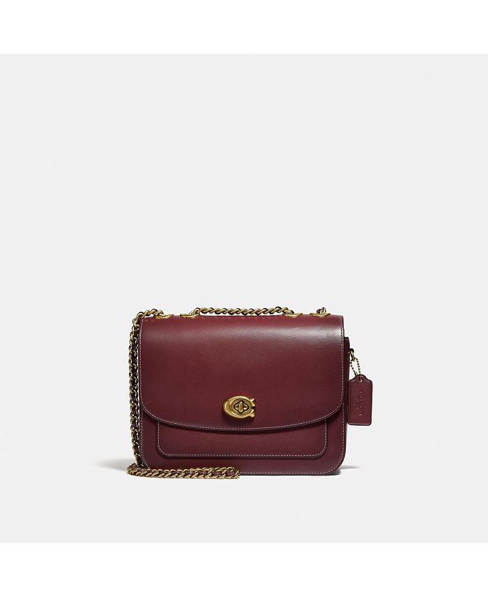 COACH Refined Calf Leather Madison Shoulder Bag - Macy's