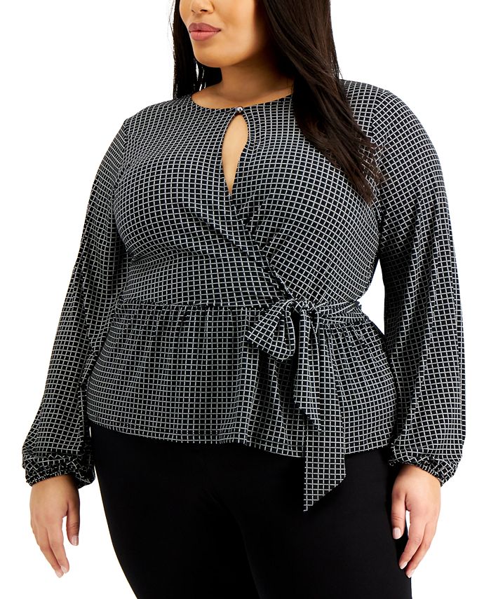 Michael kors plus shop size tops macy's
