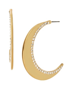 image of Jessica Simpson Celestial Moon Hoop Earrings
