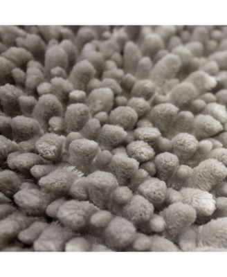 Laura Ashley Butter Chenille Bath Mats In Gray