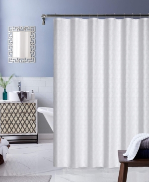 Dainty Home Monte-carlo Shower Curtain, 70" W X 72" L In White