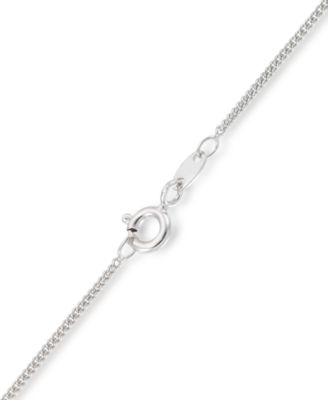 Blue Topaz Open Work Teardrop Pendant and a Curb Chain