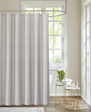 Dainty Home Moderna Shower Curtain, 70" W X 72" L Bedding In Linen