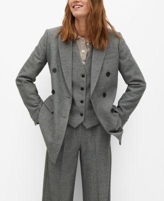 mango belt suit blazer