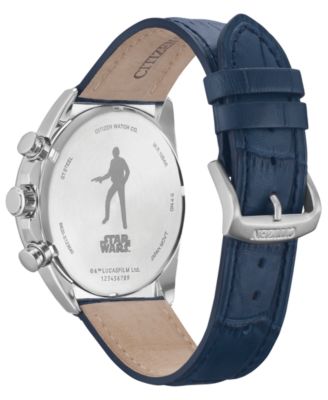 Millennium Falcon Blue Leather Strap Watch 44mm