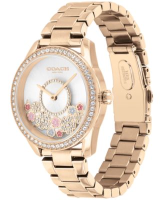 COACH Women's Preston Carnation Gold-Tone Bracelet Tea Rose Watch