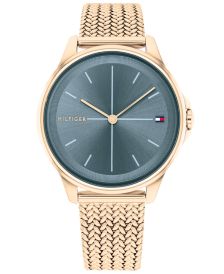 Women's Carnation Gold-Tone Mesh Bracelet Watch 35mm