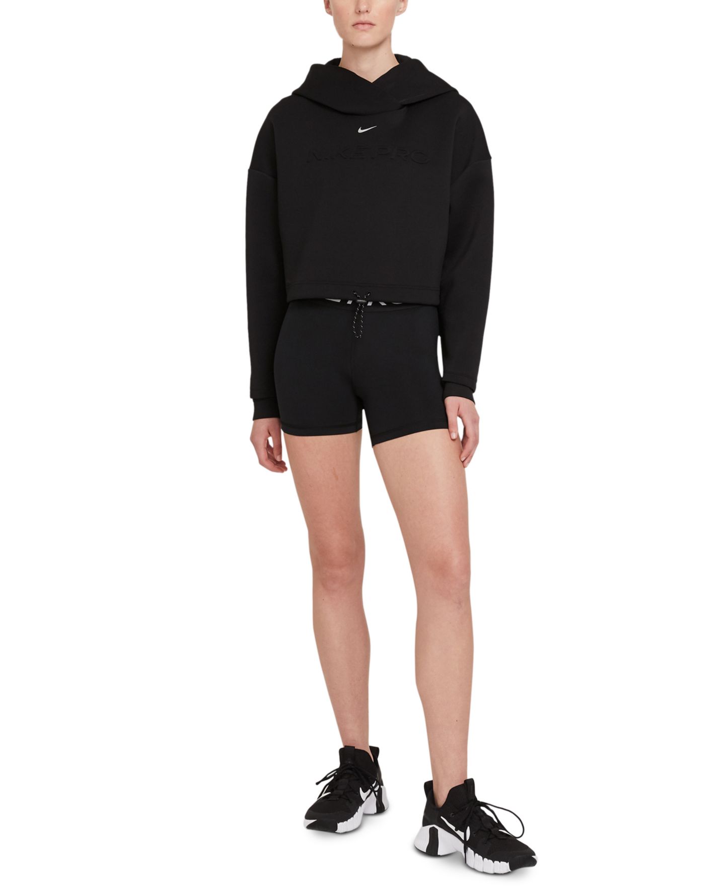 Женские шорты Nike Pro 365 5" Shorts, цвет: Чёрный / Белый — фото 6