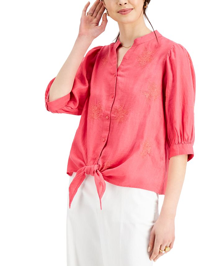 charter club petite blouses