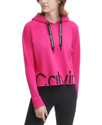 Calvin Klein Performance Logo Cropped Hoodie Macy s