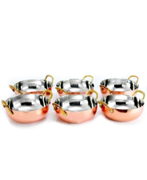 Gibson Home Rembrandt 5.3" Mini Copper Plated Serving Bowl 6 Piece Set