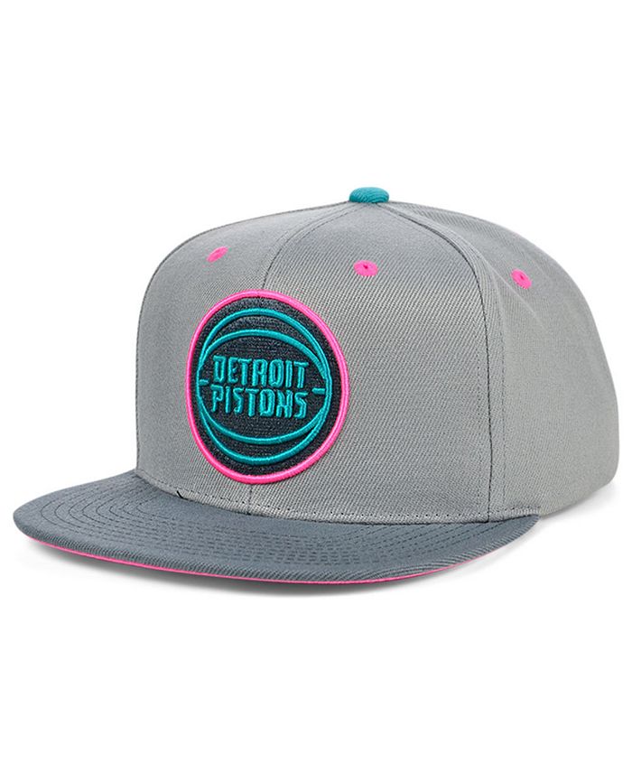Mitchell & Ness Detroit Pistons Grey Wolf Mags Snapback Cap Macy's