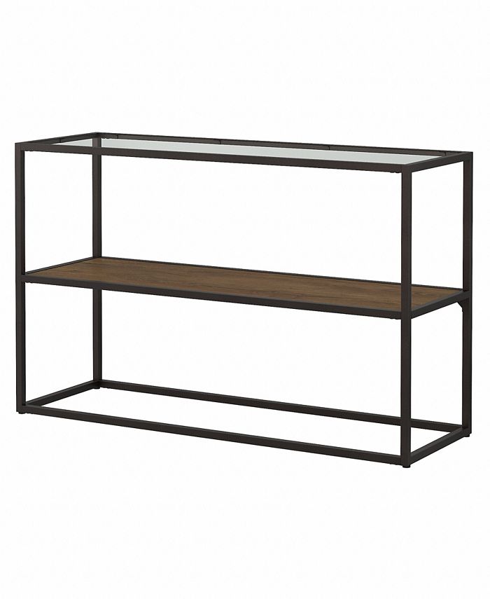 Bush Furniture Anthropology Glass Top Console Table Macy's