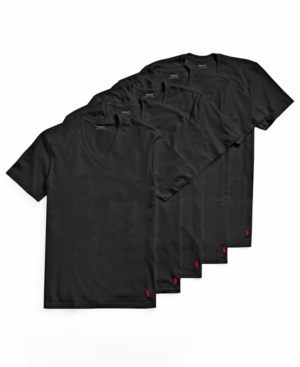 Polo Ralph Lauren Men's 5 Pack V-Neck Undershirts