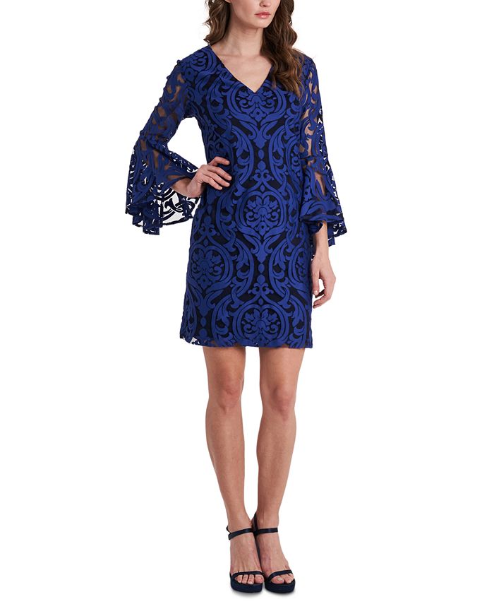 MSK Lace Bell-Sleeve Dress & Reviews - Dresses - Women - Macy's