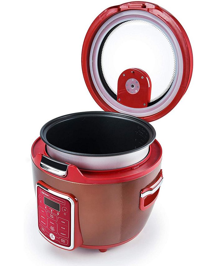 Aroma ARC1230R 20Cup Cooked Glass Lid Digital Rice Cooker Macy's