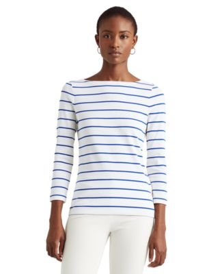 Lauren Ralph Lauren Striped Boatneck Top - Macy's