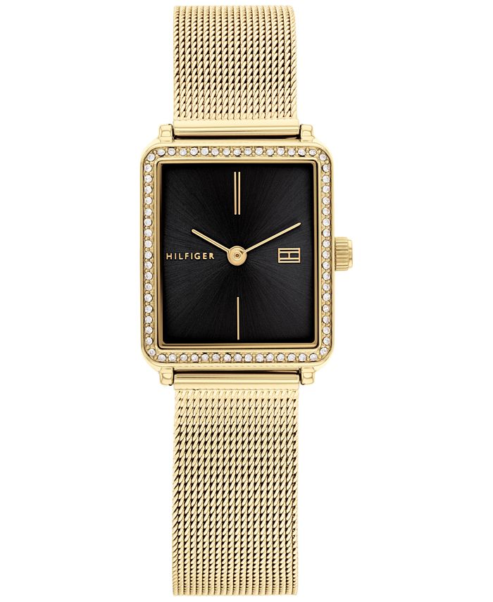 Tommy Hilfiger Women's Gold-Tone Mesh Bracelet Watch 21mm Reviews Macy's
