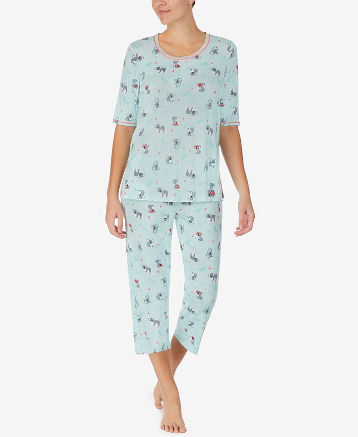 Cuddl Duds Printed Capri Pants Pajama Set - Macy's