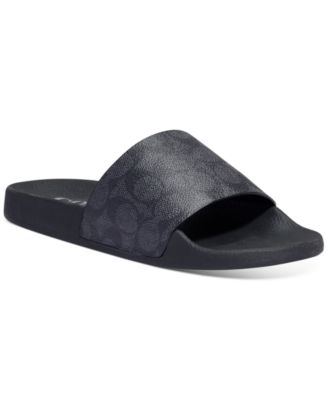 coach slides men's black