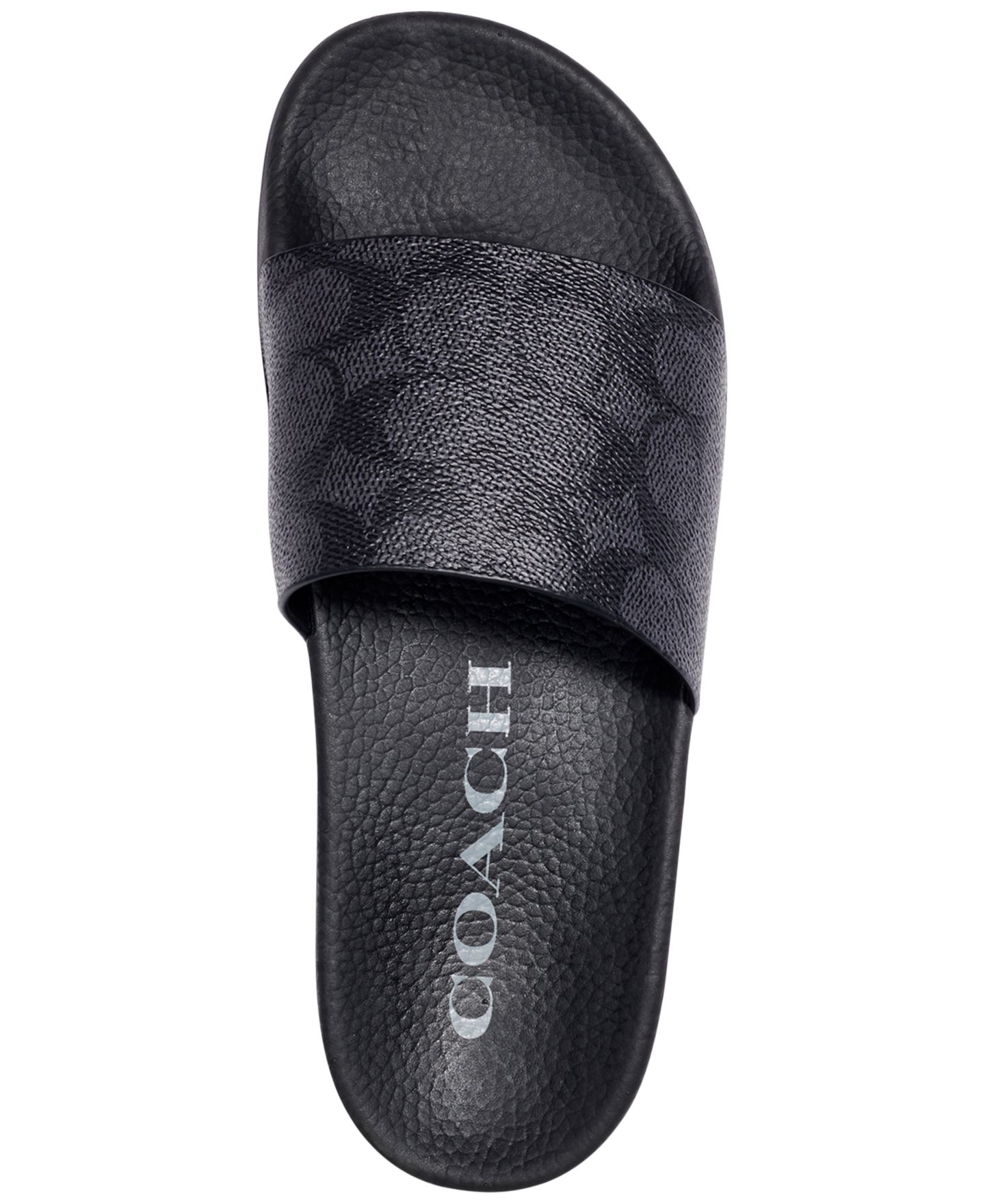Женские сандалии COACH Udele Sport Slip-On Slide, цвет: Угольный / Чёрный — фото 4